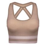 نیم تنه ورزشی زنانه ماییلدا مدل بدون فنر پددار پشت قهرمانی کد 4753 رنگ نسکافه ای