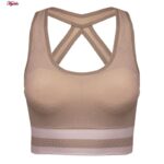 نیم تنه ورزشی زنانه ماییلدا مدل بدون فنر پددار پشت قهرمانی کد 4753 رنگ نسکافه ای