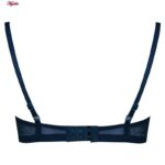 ست شورت و سوتین زنانه جینا مدل فنردار هارنس گل برجسته کد 4718-1060 رنگ کله غازی