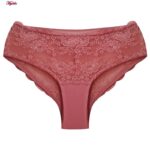 ست شورت و سوتین زنانه پانیذ مدل بدون فنر گیپوری کد 9016 رنگ کالباسی