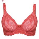 سوتین زنانه پانیذ مدل فنردار گیپوری کد 66336-new رنگ گلبهی