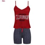 ست تاپ و شلوارک زنانه کوزا مدل 9203 رنگ قرمز