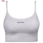 ست نیم تنه و شلوارک ورزشی زنانه ماییلدا مدل پددار بدون فنر کد 4580 رنگ سفید