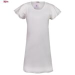 پیراهن زنانه کوزا مدل آستین چین دار کد 9230 رنگ سفید