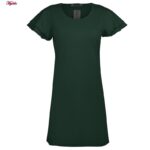 پیراهن زنانه کوزا مدل آستین چین دار کد 9230 رنگ سبز