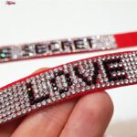 بند سوتین ماییلدا مدل نگین چسبی براق بست فلزی کد 4755 رنگ قرمز