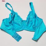 ست شورت و سوتین زنانه پانیذ مدل فنردار گیپوری کد 9008 رنگ آبی فیروزه ای