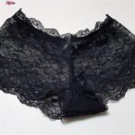 شورت زنانه ماییلدا مدل گیپوری نیم پا کد 4688-6 رنگ مشکی