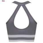 نیم تنه ورزشی زنانه ماییلدا مدل بدون فنر پددار پشت قهرمانی کد 4753 رنگ خاکستری تیره