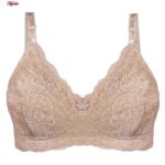 ست شورت و سوتین زنانه پانیذ مدل بدون فنر گیپوری 9016 رنگ کرم