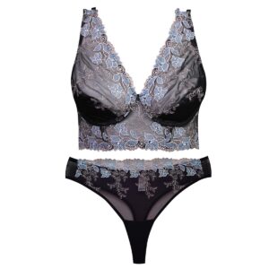 ست شورت و سوتین زنانه برتا مدل فنردار گیپوری کد 4734-1021