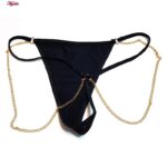 شورت زنانه مدل زنجیردار فانتزی کد 4767-13-01 رنگ مشکی