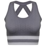 نیم تنه ورزشی زنانه ماییلدا مدل بدون فنر پددار پشت قهرمانی کد 4753 رنگ خاکستری تیره