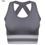 نیم تنه ورزشی زنانه ماییلدا مدل بدون فنر پددار پشت قهرمانی کد 4753 رنگ خاکستری تیره