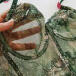 ست شورت و سوتین زنانه برتا مدل فنردار گیپوری کد 4740-1061 رنگ سبز