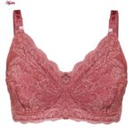 ست شورت و سوتین زنانه پانیذ مدل بدون فنر گیپوری کد 9016 رنگ کالباسی