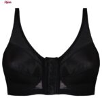 سوتین زنانه اما مدل گنی جلو قزن دار کد 4728-3651 رنگ مشکی