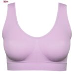 نیم تنه ورزشی زنانه ماییلدا مدل بدون فنر بدون پد کد 4744 رنگ یاسی