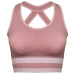 نیم تنه ورزشی زنانه ماییلدا مدل بدون فنر پددار پشت قهرمانی کد 4753 رنگ صورتی