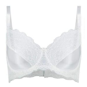 سوتین زنانه لین مدل فنردار گیپوری کد 4680-614 رنگ سفید