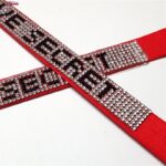 بند سوتین ماییلدا مدل نگین چسبی براق بست فلزی کد 4755 رنگ قرمز