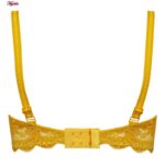 سوتین زنانه پانیذ مدل فنردار گیپوری کد 66367-new رنگ زرد