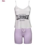 ست تاپ و شلوارک زنانه کوزا مدل 9203 رنگ سفید