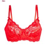 سوتین زنانه لین مدل فنردار کد 4680-615 رنگ قرمز