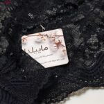 شورت زنانه ماییلدا مدل گیپوری نیم پا کد 4688-7 رنگ مشکی