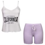 ست تاپ و شلوارک زنانه کوزا مدل 9203 رنگ سفید