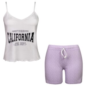 ست تاپ و شلوارک زنانه کوزا مدل 9203 رنگ سفید