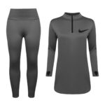 ست سویشرت و شلوار ورزشی زنانه مدل فینگردار کد 4739 -480P رنگ طوسی