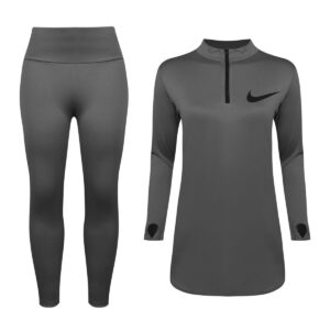 ست سویشرت و شلوار ورزشی زنانه مدل فینگردار کد 4739 -480P رنگ طوسی