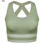 نیم تنه ورزشی زنانه ماییلدا مدل بدون فنر پددار پشت قهرمانی کد 4753 رنگ سبز روشن