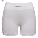 ست نیم تنه و شلوارک ورزشی زنانه ماییلدا مدل پددار بدون فنر کد 4580 رنگ سفید