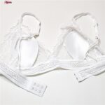 ست شورت و سوتین زنانه ماییلدا مدل گیپوری بدون فنر کد 4752 رنگ سفید