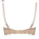 سوتین زنانه پانیذ مدل فنردار گیپوری کد 66337-new رنگ کرم