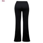 ست تی شرت و شلوار ورزشی زنانه مدل بغل چاکدار کد 4703-342 رنگ مشکی