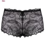 شورت زنانه ماییلدا مدل گیپوری نیم پا کد 4688-5 رنگ مشکی