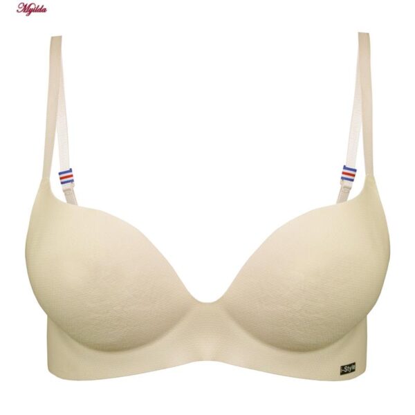 سوتین زنانه ماییلدا مدل بدون فنر پوش آپ کد 4749 رنگ کرم