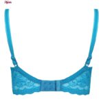 سوتین زنانه پانیذ مدل فنردار گیپوری کد 66365-new رنگ آبی فیروزه ای