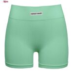 ست نیم تنه و شلوارک ورزشی زنانه ماییلدا مدل پددار بدون فنر کد 4580 رنگ سبز روشن