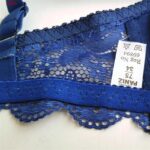 سوتین زنانه پانیذ مدل فنردار گیپوری کد 66367-new رنگ سرمه ای