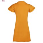 پیراهن زنانه کوزا مدل آستین چین دار کد 9230 رنگ زرد