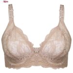 سوتین زنانه پانیذ مدل فنردار گیپوری کد 66336-new رنگ کرم