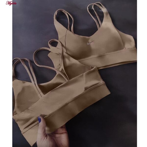 نیم تنه ورزشی زنانه ماییلدا مدل بدون فنر پددار کد 4521-290P رنگ کرم