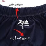 شورت مردانه ماییلدا مدل پنبه ای کد 4700 رنگ سرمه ای