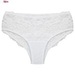 ست شورت و سوتین زنانه پانیذ مدل بدون فنر گیپوری کد 9016 رنگ سفید