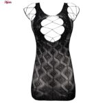 لباس خواب زنانه ماییلدا مدل نگین دار  کد 4860-7032 رنگ مشکی