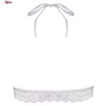 ست شورت و نیم تنه زنانه فیتن فرخ زادی مدل گیپوری قلبی کد 4764-456 رنگ سفید